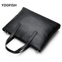 2019 Fashion Men Casual Briefcase Business Shoulder Bag Leather Messenger Bags Men's Travel Bags Computer Laptop Handbag Bag 2024 - buy cheap