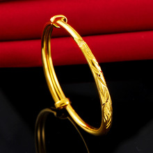 Pulseira de ouro puro para crianças, ajuste de pulseira feminina de dragão & fênix, presentes para crianças, bijuterias 2024 - compre barato