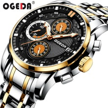 Men Watch Fashion Waterproof Chronograph Sport Mens Watches Top Brand Luxury Silver Black Quartz Clock Relogio Masculino New 2024 - buy cheap