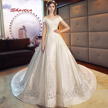 Vintage Lace Wedding Dresses Ball Gown Plus Size Satin Wedding Gowns Weding Bridal Bride Dresses Weddingdress vestido de noiva 2024 - buy cheap