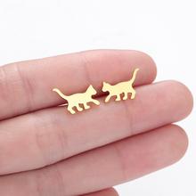 Chandler Tiny Small Cat Earrings Kitten Animal Studs Earring For Kids Girls Teen Student Children Jewelry Kitty Pet Jewelry 2024 - buy cheap