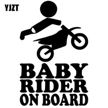 YJZT 10.1cm*15.3cm Baby On Board Cyclo baby Vinyl Car Sticker Black / Silver C10-00031 2024 - buy cheap