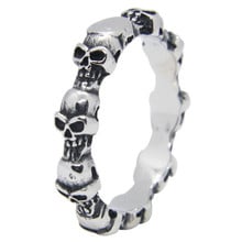 Anillo de calavera de ciclo Unisex, de acero inoxidable 316L 2024 - compra barato