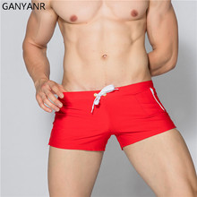 GANYANR Brand Male Swimming Trunks Sexy Men Swimwear Swimsuits Surf Bathing Suit Boxer Shorts Gay Pouch Low Waist Swim Briefs 2024 - buy cheap