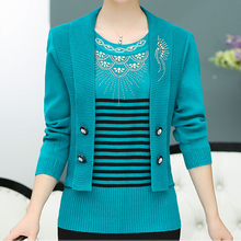 Spring new women's sweater loose casual fashion pullover sweater plus size blue pullovers 2024 - buy cheap