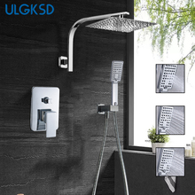 ULGKSD Concealed Shower Faucets Set Wall Mounted Ultrathin Rainfall Shower 3-way Handshower 2-way Single Handle Mixer Shower 2024 - buy cheap