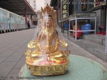 9 "Tíbet gente el budismo bronce pintado dorado larga longevidad Amitayus estatua de Buda 2024 - compra barato