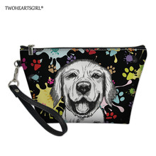 Twoheartsgirl Artsy Hound Corgi Beagle travel Cosmetic Bag Women Makeup Bags Organizer Waterproof Female Storage Make up Cases 2024 - buy cheap