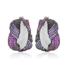 Design Fashion Earrings Korean Luxury Bowknot AAA Cubic Zirconia Stud earings For Women Girls pendientes mujer moda 2024 - buy cheap