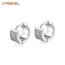 CARSINEL Brand Jewelry Hoop Earrings For Women Small Earrings Trendy Cubic Zircon Round Earrings for Women Fashion Jewelry 2024 - buy cheap