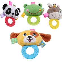 Baby Rattles Toy Soft Hand Bell Toddler Rings Interactive Cute Cartoon Animal Plush Toys For Baby Development Toy 2024 - buy cheap