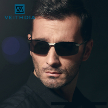 Veithdia-gafas de sol polarizadas sin montura para hombre, lentes de diseño para conducir, 3043 2024 - compra barato