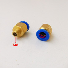 Tubo de rosca M8 de 8mm, 20 unids/lote, Conector de repuesto PC8-M8 2024 - compra barato