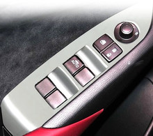 Для mazda CX-3 cx3 2017 2018 автомобильный ABS хромированный чехол для межкомнатной двери, окна, подъемной пластины, автомобильные аксессуары из углеродного волокна 4 шт. 2024 - купить недорого