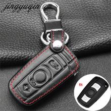 jingyuqin Car Remote Smart Key Leather Cover for BMW 1/3/5/7 Series CAS3 X5 X6 Z4 Auto 3 Button Key Case 2024 - buy cheap