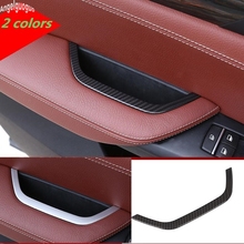 ABS Carbon Fiber / Chrome For BMW X3 X4 F25 F26 2011-18 Car Door Handle Armrest Storage Box Frame Strip sticker Trim styling LHD 2024 - buy cheap