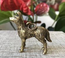 Folk Feng Shui Bronze Brass Chinese Zodiac Dog wolfhound Foo Dog Pendant A85 2024 - buy cheap