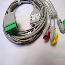 Cable de plomo ECG/EKG para GE Marquette GE Dash Pro4000, DASH PRO 3000,IEC, 3 cables de Clip/Grabber, envío gratis 2024 - compra barato