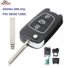 Upgraded Folding Flip Remote Key Fob 3 Buttons 433MHz ID46 Chip for Hyundai IX35 I20 I30 I40 I35 2008-2012 P/N: 95430-1J000 2024 - buy cheap