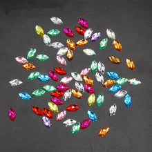 Glue On rhinestone 3D Mixed Color Horse Eyes Gem Glitters Acrylic Rhinestones DIY Nail Art Tips Decoration Manicure 100pcs 2024 - buy cheap