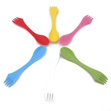 6pcs/set mixed color three-in-one hiking travel lunch box forks salad fruit food grade plastic forks camping noodle forks 998139 2024 - buy cheap