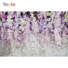 Yeele Wedding Photocall Flowers Wall White Beads Photography Backdrops Personalized Photographic Backgrounds For Photo Studio 2024 - buy cheap
