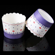 Copos de papel para muffin e bolo, 50 tamanhos, 7x5.5cm, grande produto comestível, artesanato branco, cupcake, copo de papel colorido 2024 - compre barato