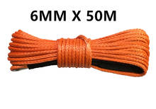 free shipping 6mm x 50m synthetic winch lines uhmwpe cable plasma rope with sheath car accessories 2024 - buy cheap