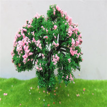 6cm  20pcs/lot architecture new model green with pinke N scale tree for ho train layout 2024 - buy cheap