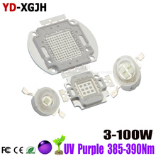 Chip LED de alta potencia UV púrpura 385Nm 3W 5W 10W 20W 30W 50W 100W integrado para detector de dinero portátil linterna y luz de uñas 2024 - compra barato