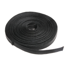 12mm 10M Black Nylon PET High Density Insulation Braided Cable Sleeve Wire Gland Cables Protection 2024 - buy cheap