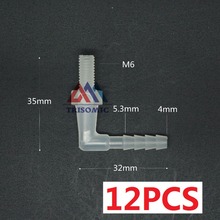 Tubo ensamblador de acuario tipo rosca, tubo ensamblador de plástico PP, tanque de ajuste, resistente al ácido alcalino, 4 x M6, 12 unidades 2024 - compra barato