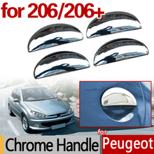 Para Peugeot 206 206cc Maçanetas de Cromo Cobre 206sw 206 + Acessórios Do Carro Adesivos de Carro Carro Styling 1998 2002 2004 2005 2008 2009 2024 - compre barato
