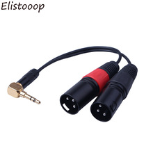 3.5mm TRS 1/8inch Stereo Male to Dual XLR 3Pin Male Y Splitter Microphone Audio Extension Cable Wire 2024 - buy cheap