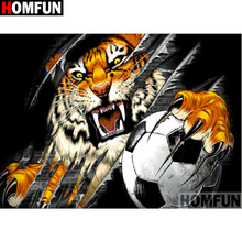 HOMFUN Full Square/Round Drill 5D DIY Diamond Painting "Tiger football" 3D Embroidery Cross Stitch 5D Home Decor Gift A17403 2024 - buy cheap