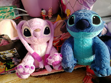 ;arge Lilo and Stitch Sitting 36cm Stitch and Angel Plush Toy Soft Stuffed Animals Baby Kids Toys for Children Gifts 2024 - buy cheap