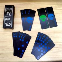 54 карты/колода новый шаблон баккара пластиковые водонепроницаемые мини черные игральные карты игры техасский холдем покер карты; настольные игры карты 2024 - купить недорого