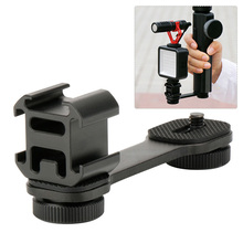 Triple Hot Shoe Mount For DJI OSMO Mobile 2 Zhiyun Smooth 4 Feiyu Vimble 2 Aluminum alloy for photographic equipment  1/4 screw 2024 - buy cheap