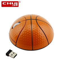 CHYI ratón inalámbrico USB Mini forma de pelota de básquetbol creativo óptico Mause chico regalo Oficina ergonómico de PC Gamer ratones para el ordenador portátil de escritorio 2024 - compra barato