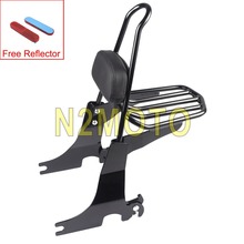 Encosto para bagagem com refletor vermelho, preto, removível, rack, encosto para harley sportster xl 883, 1200, 1994-2003 2024 - compre barato