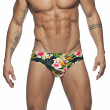 Mens Swim Briefs Swimwear Men Sexy Summer Swimsuit Push Up Low Waist Swimming Trunks Flower Print Surfing Beach Shorts Beachwear 2024 - buy cheap