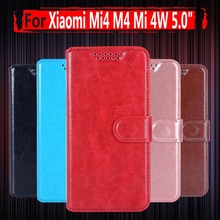 Кожаный чехол-книжка для Xiaomi Mi4W Mi 4W, чехол для телефона Xiaomi Mi4 Mi 4 M4 m 4, чехол-бумажник + Чехлы-подставки для телефонов, роскошный 2024 - купить недорого