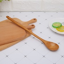 Cuchara de madera con mango largo de 33,5 cm, utensilio de cocina para sopa, café, té, cuchara, cubiertos, herramientas de cocina, cucharas 2024 - compra barato