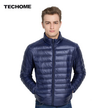 Jaqueta masculina fina e leve, casaco acolchoado de esporte casual para homens, outono, 90% 2024 - compre barato