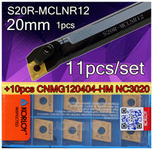 S20R-MCLNR12 CNC Inner hole Turning Tools 1pcs +CNMG120408-HM NC3020 10pcs=11pcs/set Processing steel 2024 - buy cheap