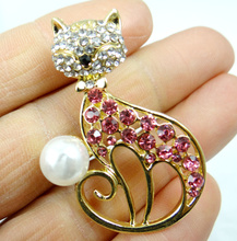 Hot Sale Cat Brooches Men Women Suits Dress Hat Collar Brooch Pins Scarf Buckle Party Weddings Banquet Brooch Gifts W20 2024 - buy cheap