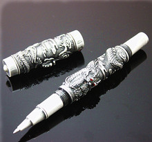 JINHAO-Colgante de metal plateado con doble Dragón, accesorio de alta calidad, regalo de lujo 2024 - compra barato