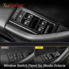 Car Window Switch Adjustment Knob Panel Cover Trim Stickers Strips Garnish Styling For Skoda Octavia MK3 5E A7 2015-2019 2024 - buy cheap