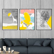 Home Decoration Print Canvas Wall Art Poster painting Pictures Abstract Fashion oil unframed Drawings Geometry Leaf animals 2024 - buy cheap