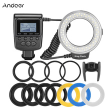 Кольцевой светильник Andoer для камер Canon, Nikon, Pentax, Olympus, DSLR, макро-светильник с 48 светодиодами 2024 - купить недорого